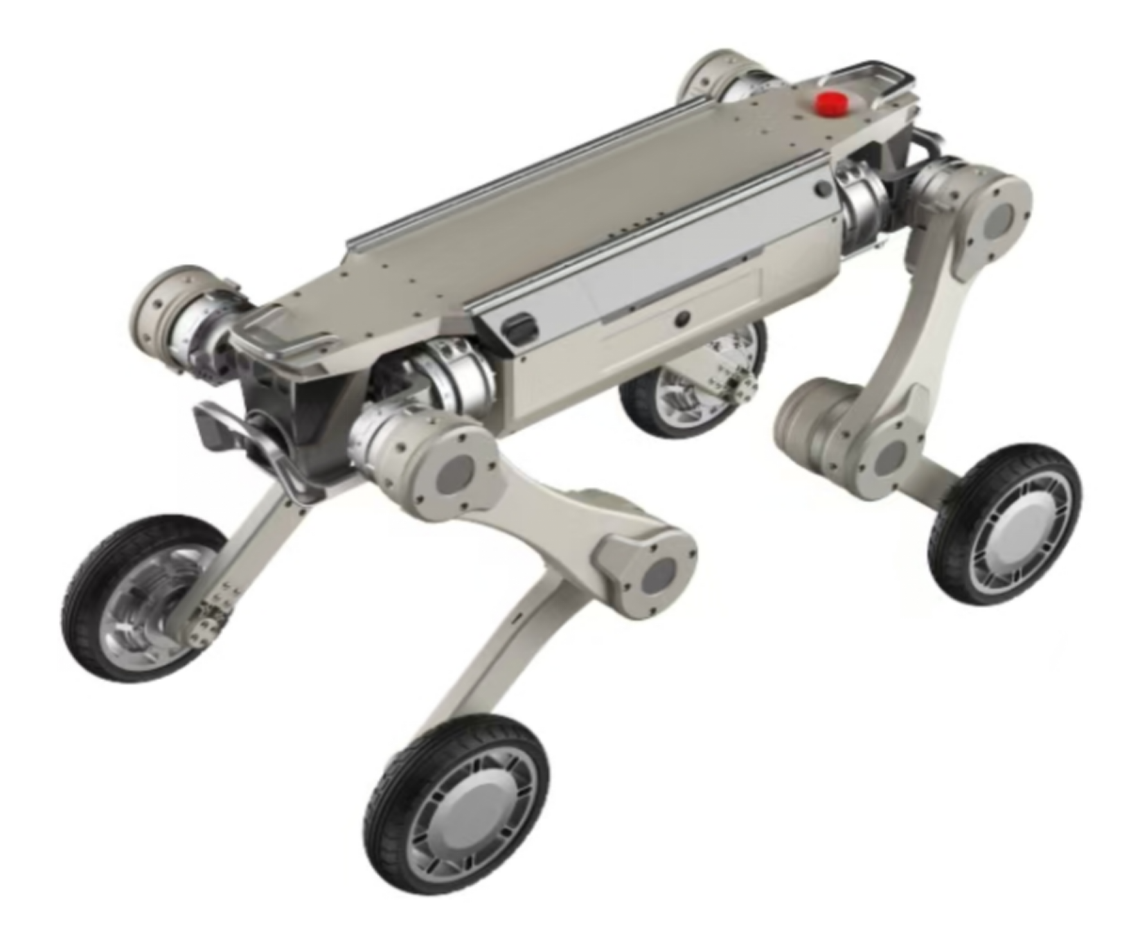 未来科技概念图，多个机器人协同工作，展现智能化未来场景，体现科技感和创新精神